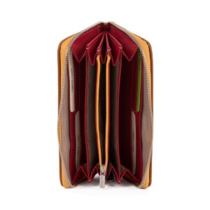 Gianni Conti portafogli in raffia e pelle “Casual” Multicolor 5778106.26