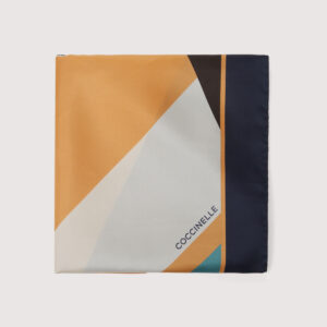 Coccinelle foulard in seta “Color Layout” Multicolor E7LY1380801.M55 MULTI APRICOT