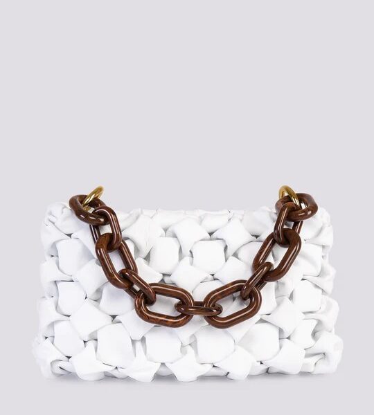 Bimor borsa a tracolla in pelle "Curly" Bianco 3659.MILKY WHITE
