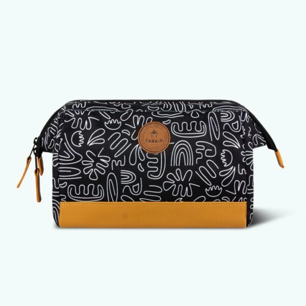 CABAIA beauty in tessuto "Travel kit" Bianco e nero TK.AVENUE MOHAMMED