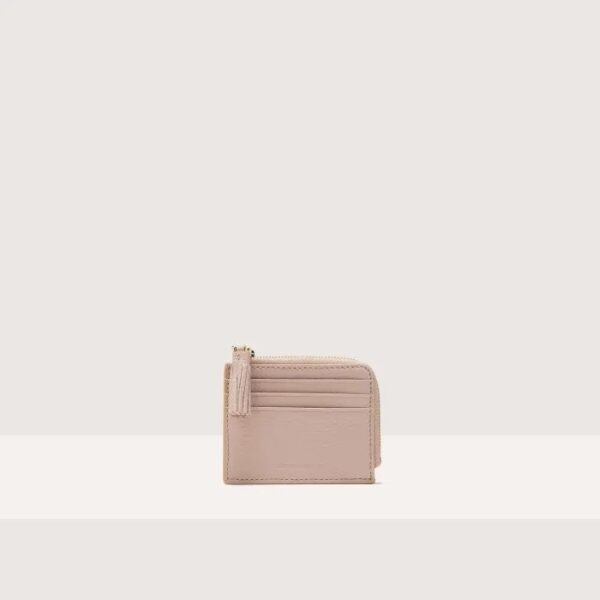 Coccinelle porta carte di credito in pelle "Tassel" Cipria E2MU0128901.N12 ROSETTE