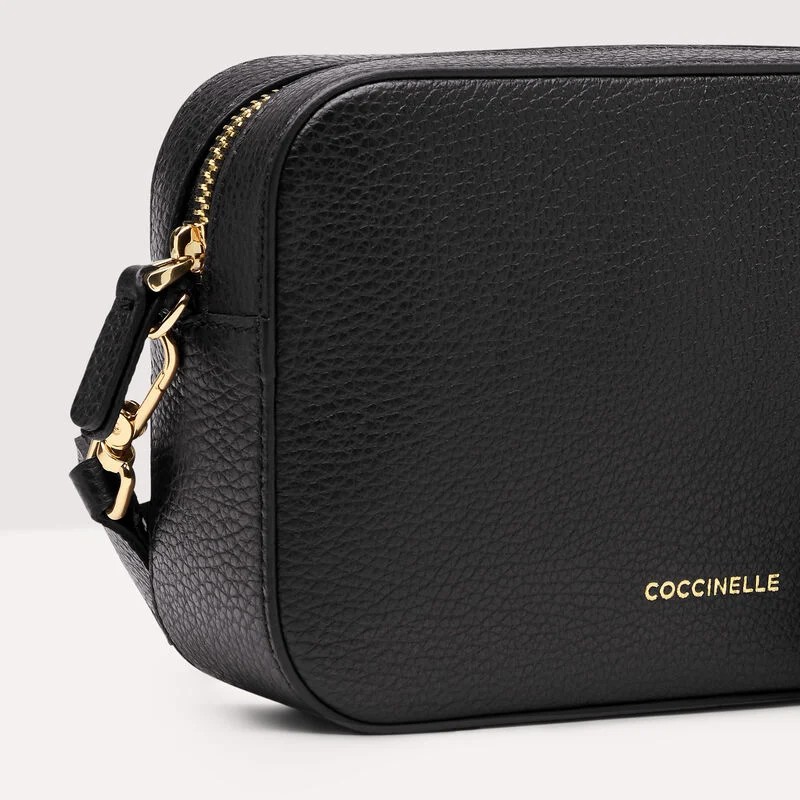 Coccinelle borsa a tracolla in pelle "Tebe" Nero E5MN555I101.001 NOIR - immagine 3