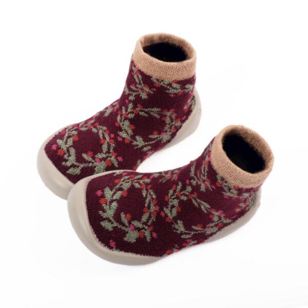 Collegien calze pantofole antiscivolo in tessuto "Chaussons" Multicolor 412A.WELCOME