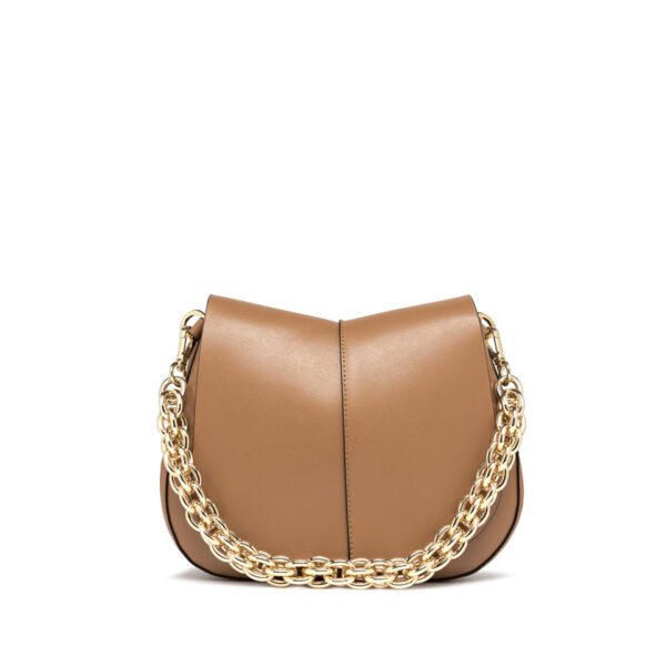 Gianni Chiarini borsa a spalla in pelle "Helena Round" Cuoio BS6766PRCK.7042 NEW CUOIO