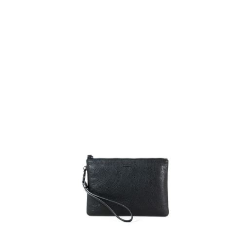 Gianni Conti pochette in pelle "Casual" Nero 1815070.10