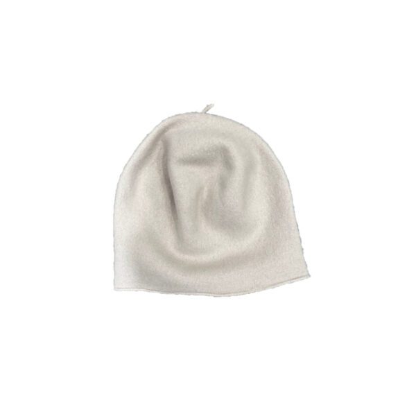 Kopka cappello in lana "Roll Up" Avorio ROLL UP BERET.PEBBLE