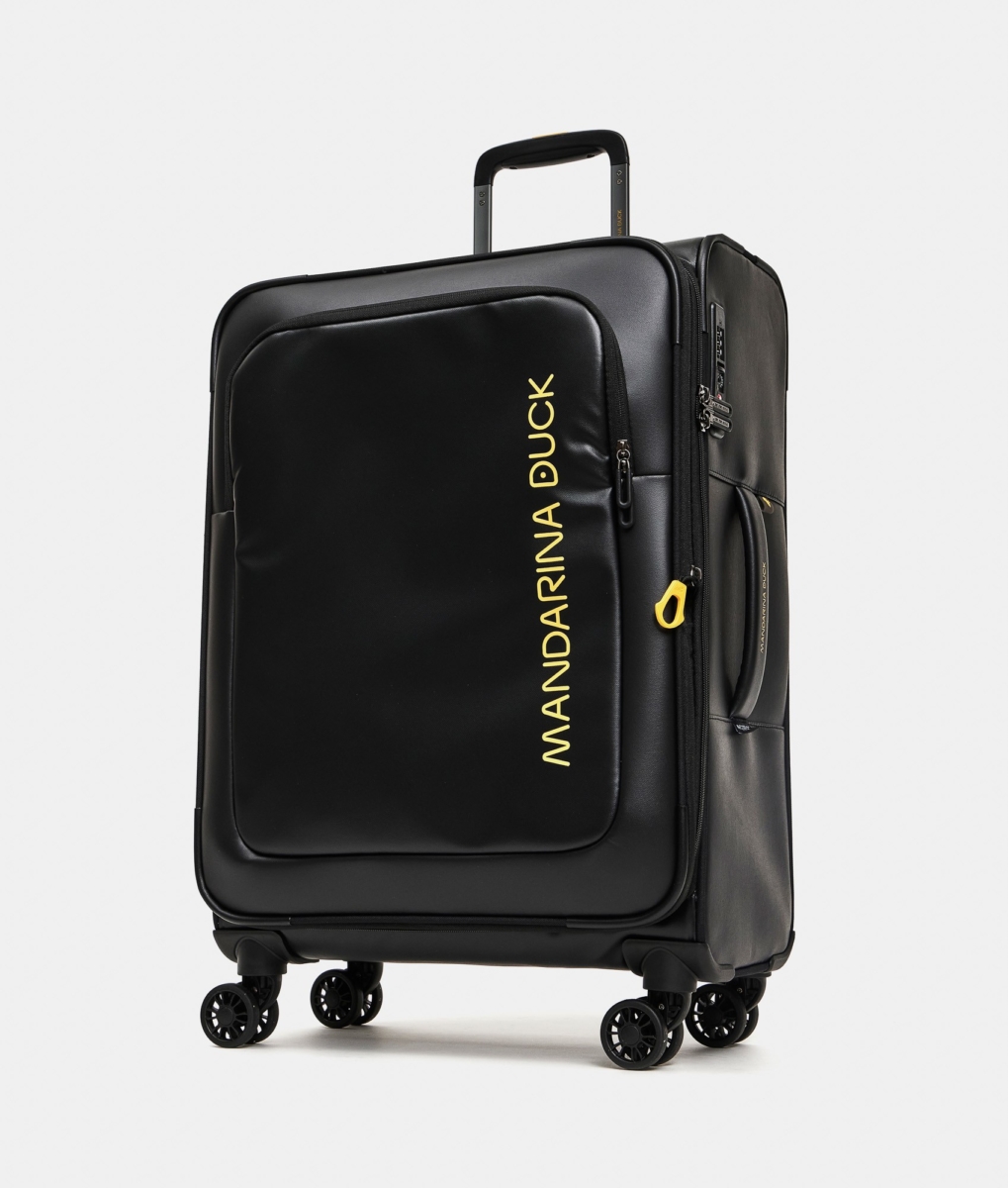 Mandarina Duck trolley medio espandibile in tessuto "Eco Coated" Nero OSV03.651 BLACK - immagine 2