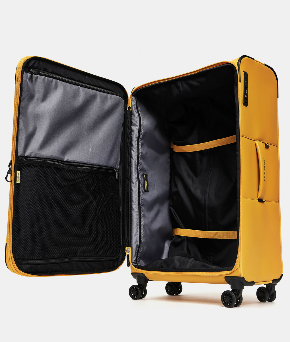 Mandarina Duck trolley grande in tessuto "Eco Coated" Giallo OSV04.05J DUCK YELLOW - immagine 4