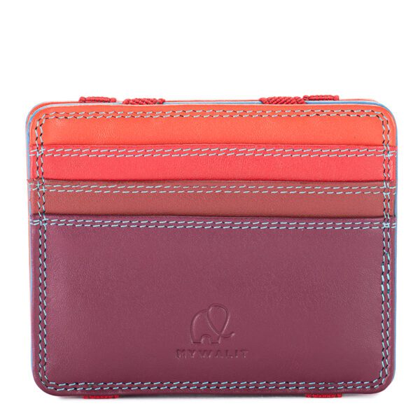 Mywalit portafogli compatto con elastici in pelle "Classic" Multicolor 111.183 POMPEI