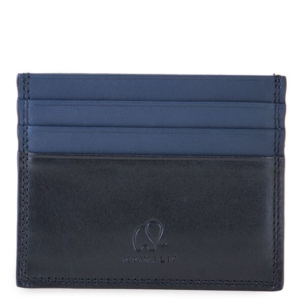 Mywalit porta carte di credito in pelle "Mens Range" Multicolor 4000.138 BLACK/BLUE
