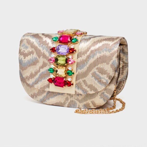 Nalì borsa a spalla in tessuto "Carla" Multicolor WIPC0108.GRIGIO