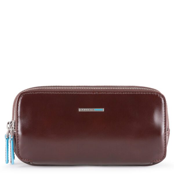 Piquadro pochette in pelle "B2 - Blue Square" Marrone AC2141B2.MO