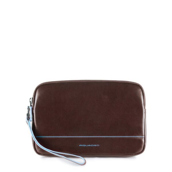 Piquadro pochette in pelle "Blue Square" Marrone AC3944B2.MO