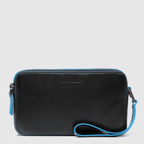 Piquadro pochette in pelle "Blue Square" Nero AC4221B2.N