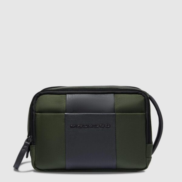 Piquadro beauty case in tessuto e pelle "Brief 2 Verde BY6149BR2.VE2