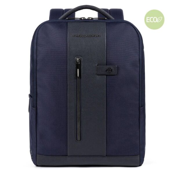 Piquadro zaino in tessuto e pelle "Brief 2 Blu CA4818BR2.BLU