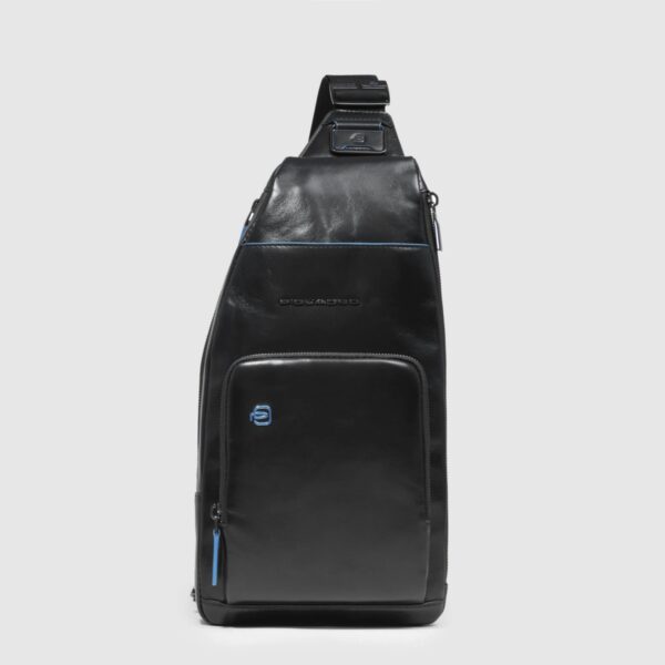 Piquadro monospalla in pelle "Blue Square" Nero CA5577B2.N