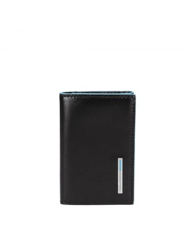 Piquadro portachiavi con ganci in pelle "B2 - Blue Square" Nero PC1396B2.N