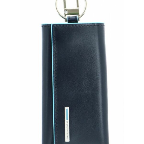 Piquadro portachiavi con ganci in pelle "Blue Square" PC1397B2.BLU2