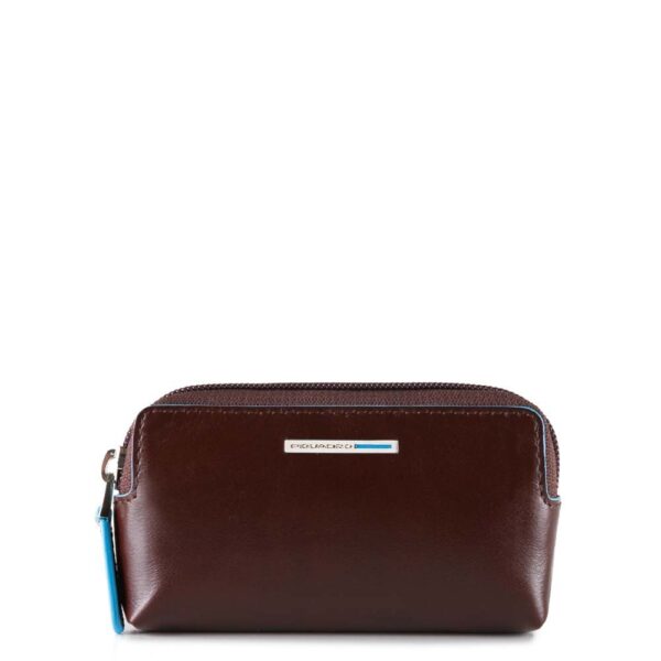 Piquadro portachiavi bustina in pelle "B2 - Blue Square" Marrone PC4216B2.MO