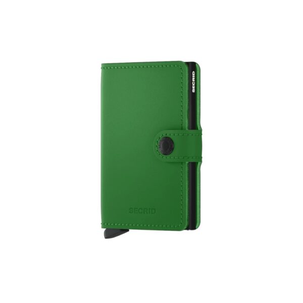 Secrid portafogli compatto in alluminio e pelle "Miniwallet Matte" Verde MM.BRIGHT GREEN