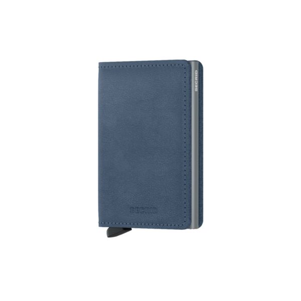 Secrid portafogli compatto in alluminio e pelle "Slimwallet Original" Azzurro SO.ICE BLUE