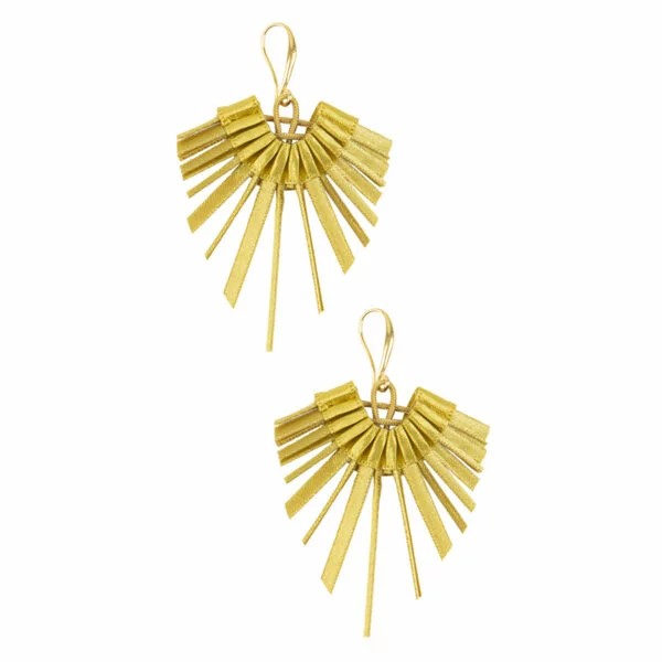 TSOUKALA orecchini in tessuto "Kite" Giallo KITE.EK-GO GOLD