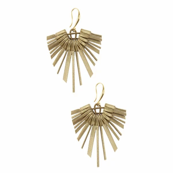 TSOUKALA orecchini in tessuto "Kite" Oro KITE.EK-XA GOLD KHAKI