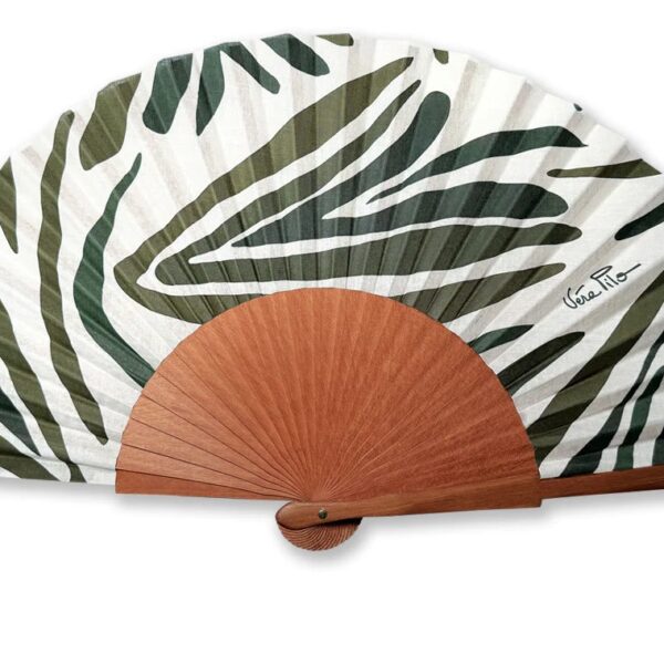 Vera Pilo ventaglio in tessuto e legno "Zebra" Animalier ZEBRA