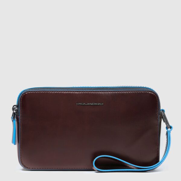Piquadro pochette in pelle "Blue Square" Marrone AC4221B2.MO