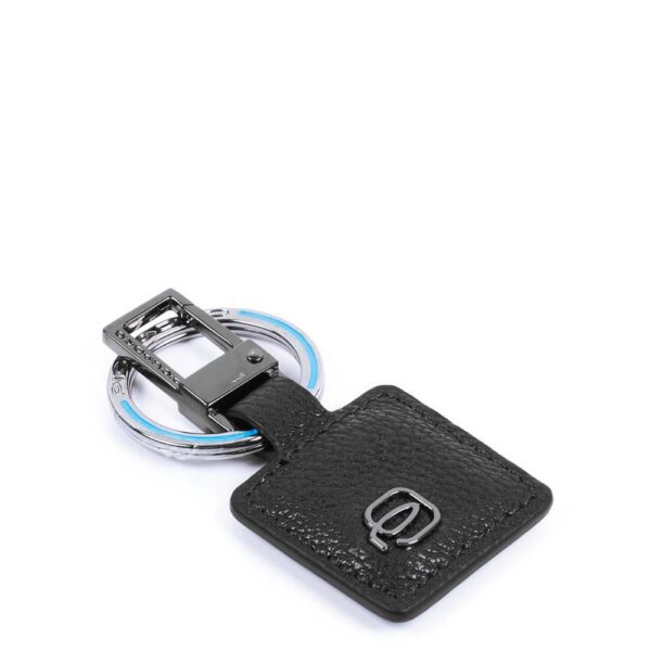 Piquadro portachiavi ciondolo in pelle "Black Square" Nero PC3757B3.N