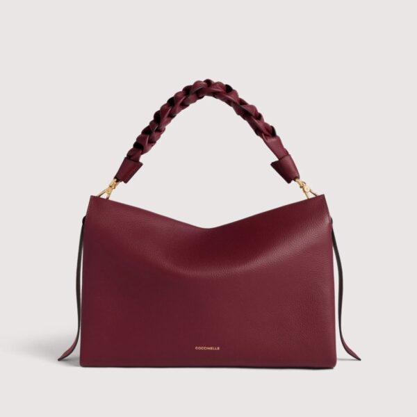 Coccinelle borsa a spalla in pelle "Boheme" Bordeaux E1M50190201.612 RIBES/PRUNE