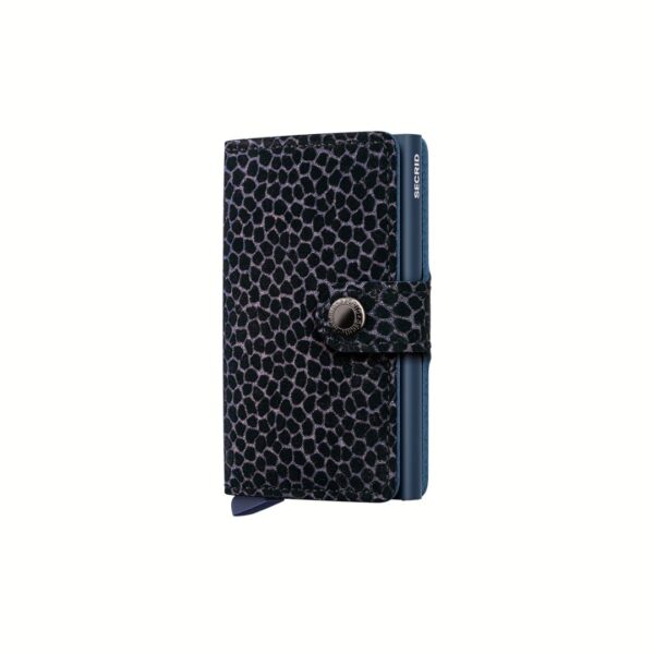 Secrid portafogli compatto in alluminio e pelle "Miniwallet Giraffina" Blu MGI.BLUE