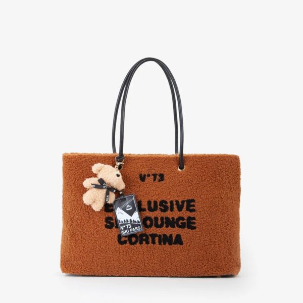 V73 borsa shopping in eco pelliccia "Ski Lounge" Cuoio 73BS9A501.CUOIO/NERO