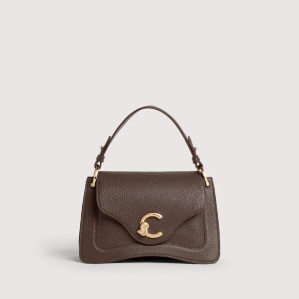 Coccinelle borsa a mano in pelle "C-Me" Marrone E1SSL180201.W20 BRUNETTE