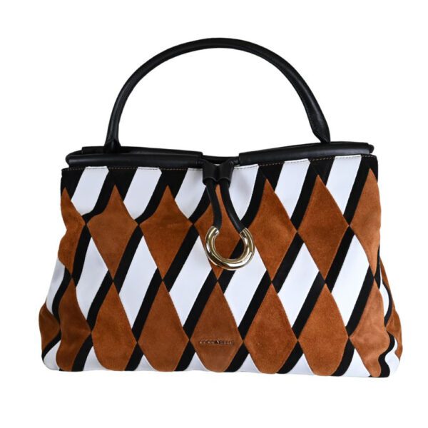 Coccinelle borsa a mano in camoscio "Lisbet N.G Multicolor E1T1H180101.498 MULTI COGNAC/N