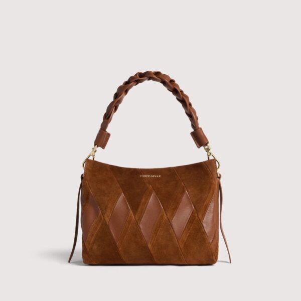 Coccinelle borsa a mano in camoscio "Boheme N.Geo Cuoio E1T66580101.W11 COGNAC