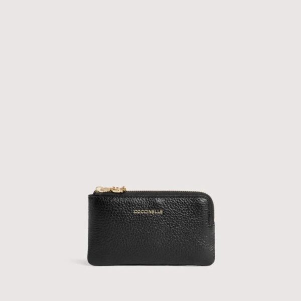 Coccinelle portachiavi a bustina in pelle "C-Me Softy" Nero E2TBM193101.001 NOIR