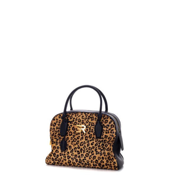 Ermanno Firenze borsa a mano in pelle "Anita Leo" Animalier 12402061.LEO