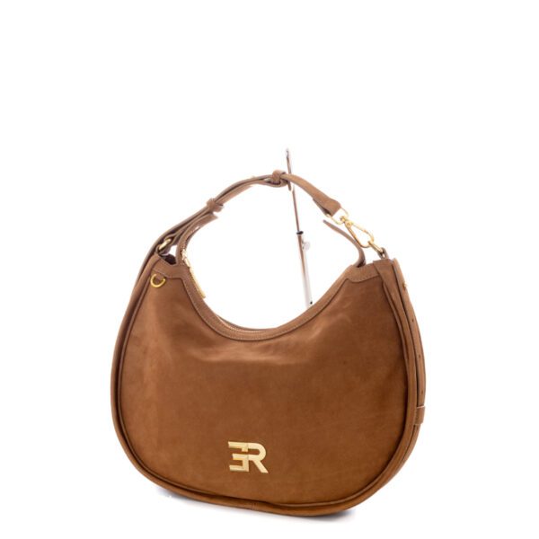 Ermanno Firenze borsa a spalla in camoscio "Angelica" Cuoio 12402066.MIELE