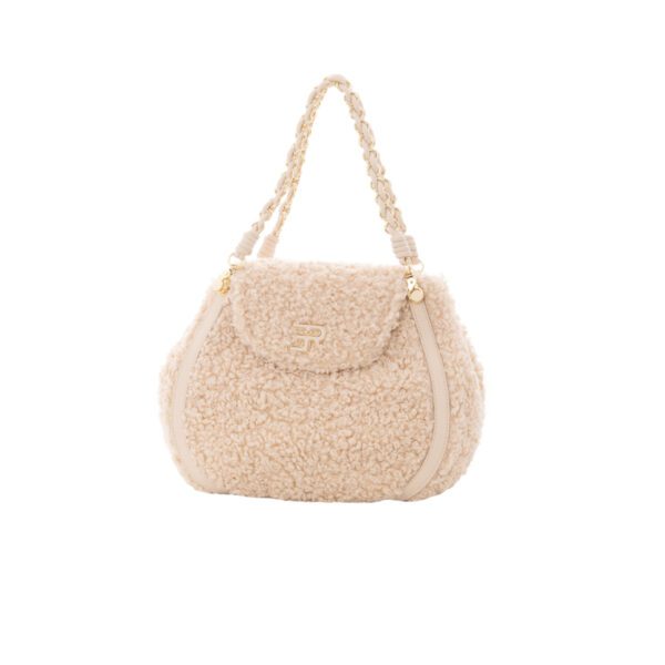 Ermanno by Scervino borsa a mano in eco pelliccia "Veda Fur" Avorio 12402035.WHITE