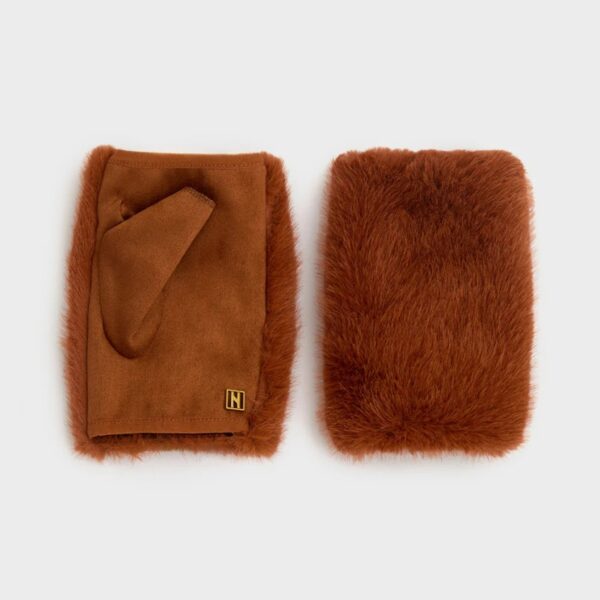 Nalì guanti in ecopelliccia "Sarah" Marrone LAGU0028.MARRONE