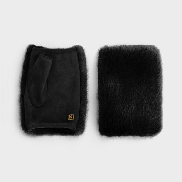 Nalì guanti in ecopelliccia "Sarah" Nero LAGU0028.NERO