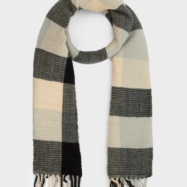 Nalì sciarpa in poliestere "Helen" Bianco e nero LASC0296.NERO/GRIGIO