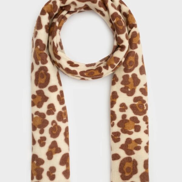 Nalì sciarpa in poliestere "Macula" Animalier LASC0300.BEIGE/MARRONE