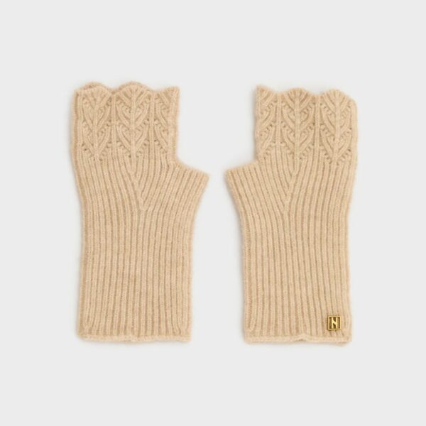 Nalì guanti in poliestere "Julia" Beige UNGU0004.BEIGE