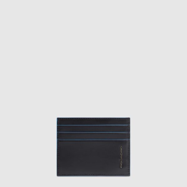 Piquadro porta carte di credito in pelle "Blue Square" Nero PP6855B2R.N
