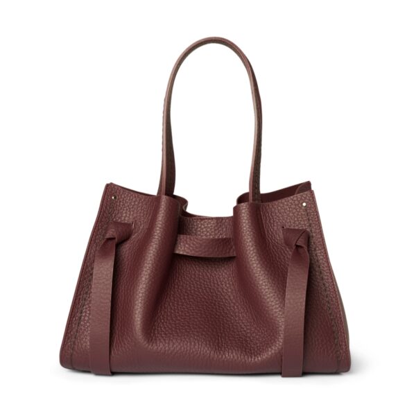 Visonà borsa shopping in pelle "Vittoria" Bordeaux 24731.BORDEAUX