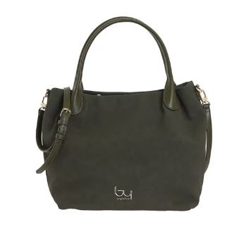 BY BYBLOS borsa shopping in ecopelle "Daisy Suede" Verde BYBS66B01S.ARMY GREEN