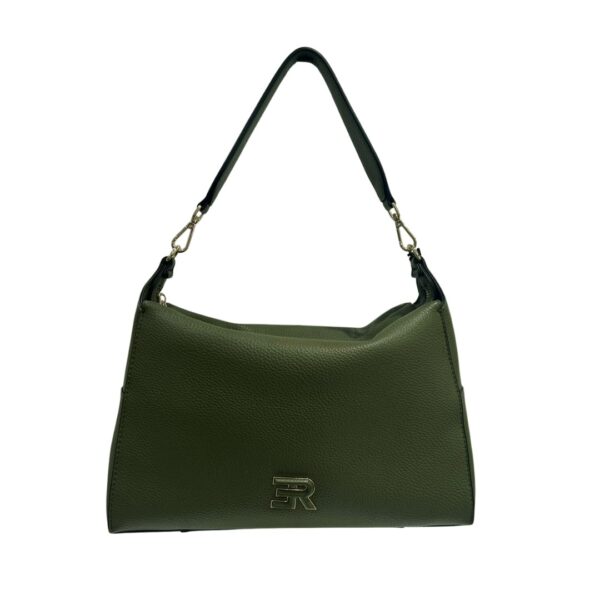Ermanno Firenze borsa a spalla in ecopelle "Victoria" Verde 12402014.ARMY GREEN